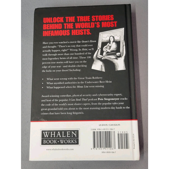 Heist An Inside Look at the Worlds 100 Greatest Heists Cons Caper Book Hardcover - Picture 13 of 14